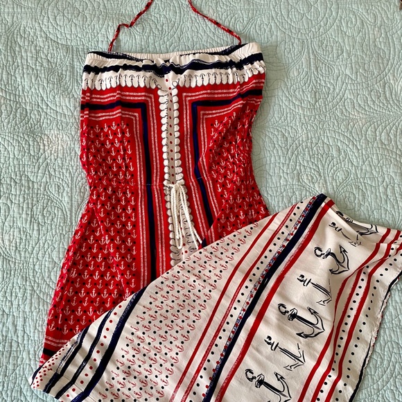 Sperry Dresses & Skirts - Sperry Red and White Nautical Maxi Dress